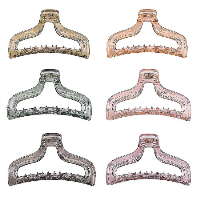 Pinzas para el pelo con forma de garra, transparentes, de color caramelo,juego de pinzas para el pelo, pasador grueso, accesorios para el cabello para mujeres y niñas (caramelo transparente)