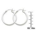 thumbnail image 2 of Primal Gold 14 Karat White Gold 2mm Square Tube Hoop Earrings, 2 of 4