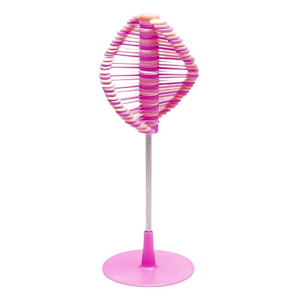Billuyoard Spin Wood Lollipop juguete giratorio descompresión Gadget Fibonacci secuencia juguetes antiestrés regalo decoración Decoración del hogar Púrpura
