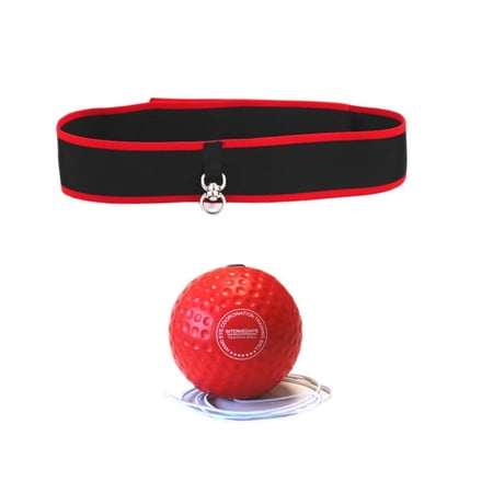 Adults Accessories Quick Response Head Band Fight Boxeo Ball Speed Reflex Fight Ball Exercise Head Band Boxing Punch Exercise 1PC RED BALL
