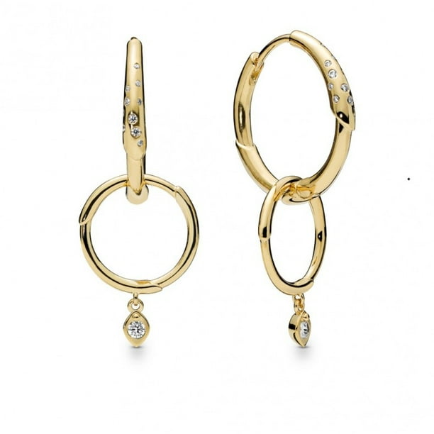 White gold 2024 hoop earrings pandora