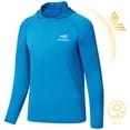 thumbnail image 3 of BASSDASH Youth UPF50+ Performance T Shirt with Hood Long Sleeve Fishing Hiking Sun Shirt FS03Y, 3 of 9