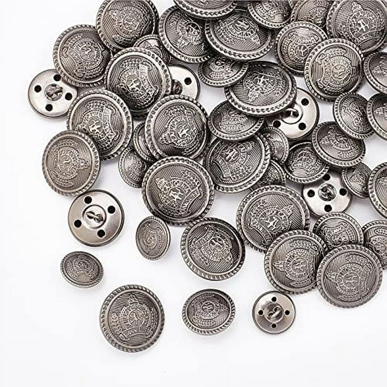 10pcs Shank Sewing Buttons Windbreaker Coat Shirt Button Metal