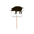 thumbnail image 1 of Black Pig Animal Portrayal Toothpick Flags Star Lable Cupcake Picks, 1 of 3