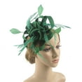 thumbnail image 3 of UJNDER Fascinators pour Femmes Chapeaux de Fête de Thé Hauts Accessoires de Coiffure de Mariage Coiffe de Mariée Accessoires pour Cheveux Vert, 3 of 3