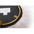 thumbnail image 3 of BirdRock Home Round Pink Faux Fur Foot Stool Storage Ottoman with Pale Gold Legs, 3 of 6