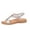 Silver, variant on Women's Fashionable Casual Spring And Summer Versatile Breathable Elastic Solid Color Round Toe Open Toe Soft Sole Flat Sandals Silver 6