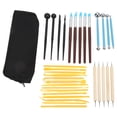 thumbnail image 2 of Kit d'Outils de Pointillage, Sac de Rangement Portable Kit d'Outils de Sculpture en Argile Matériel de Bois pour Sculpture pour Artisanat pour Modelage, 2 of 8