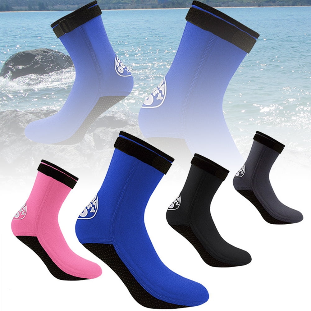 Size of 3mm Neoprene Wetsuit Socks for Bodyboard Snorkelling Diving Multi 