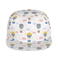 thumbnail image 2 of Daiia Hot Air Balloon print Flat Bill Hats Flat Brim Trucker Cap Baseball Cap Adjustable Classic Low Profile Hat Unconstructed Plain Cap, 2 of 9