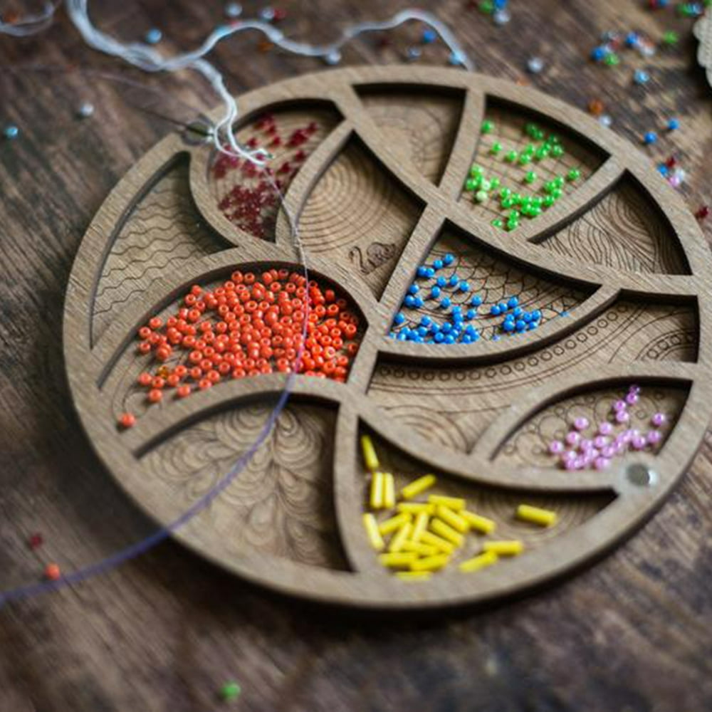 Lonjew Bead Tray Organizer, Beads Craft Organization Case, Beadwork