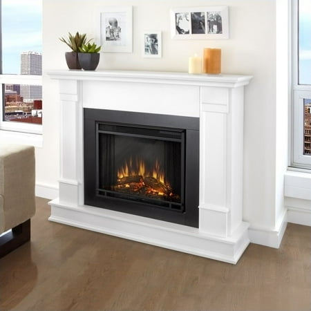 Real Flame Silverton Electric Fireplace In White Finish Walmart