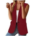 thumbnail image 3 of Hvyesh Sleeveless Blazer Vest for Women Spring 2025 Fashion Casual Lightweight Open Front Work Office Blazer Jackets with Pockets, 3 of 6