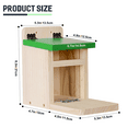 thumbnail image 2 of Urban Deco Squirrel Feeders for Outside Garden, Wooden Squirrel Feeder Box,Squirrel Feeding Stations with Green Cover, Easy to FillSquirrel Feeding House(Green-1pk), 2 of 7