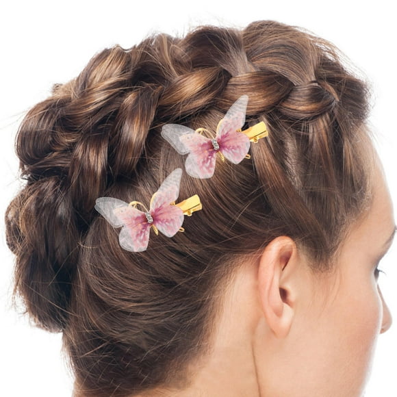 FESTFENDS 6Pcs 3D Butterfly Hair Clips Assorted Colors Smooth Durable Surface Stylish Hair Accessories