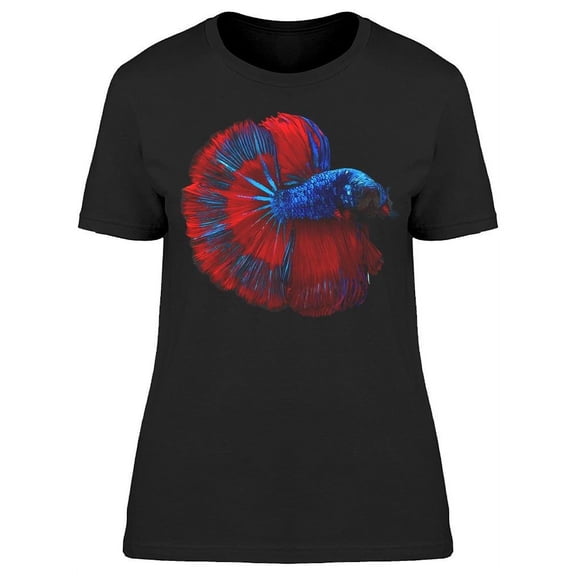 Red/Blue Siam Betta Fish T-Shirt Women -Image by Shutterstock, Female x-Large