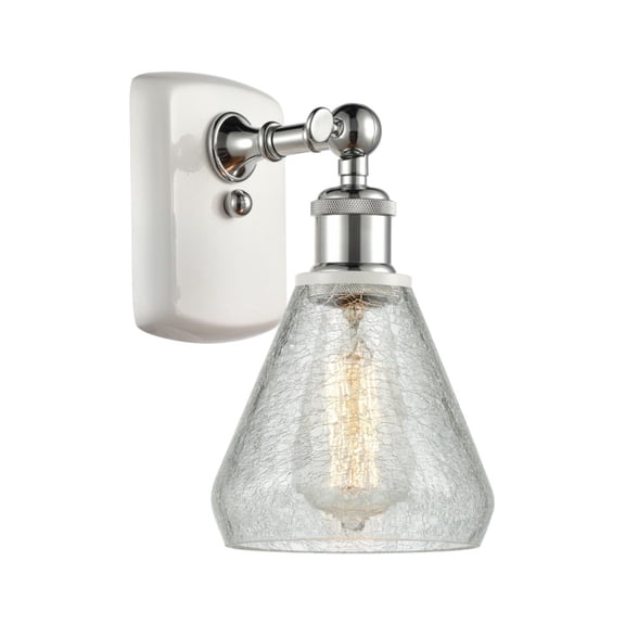 Innovations 516-1W-WPC-G275-LED Conesus 1 Light Sconce part of the Ballston Collection, White and Polished Chrome