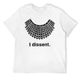 thumbnail image 2 of Charlylifestyle Unisex Ruth Bader Ginsburg I Dissent Rbg Collar Short Sleeve T-shirt for Men and Women, 2 of 6