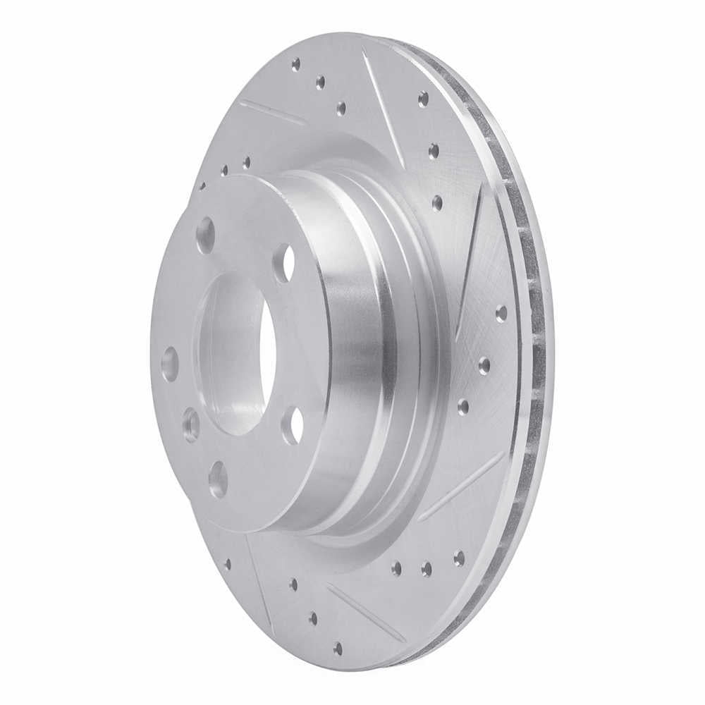 Dynamic Friction Company 631-31111R DFC Brake Rotor - Drilled And Slotted - Silver