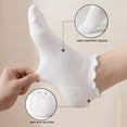 thumbnail image 4 of KinKnit 6 Pairs No Show Socks for Women Ruffle Socks Low Cut Socks Cute Ankle Frilly Short Cotton Socks, 4 of 8