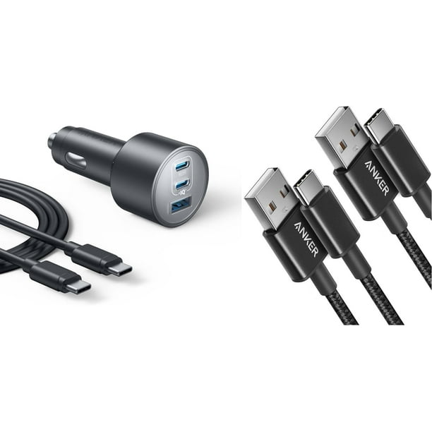 Cargador de coche Anker USB C Cable de triple puerto de 167,5 W