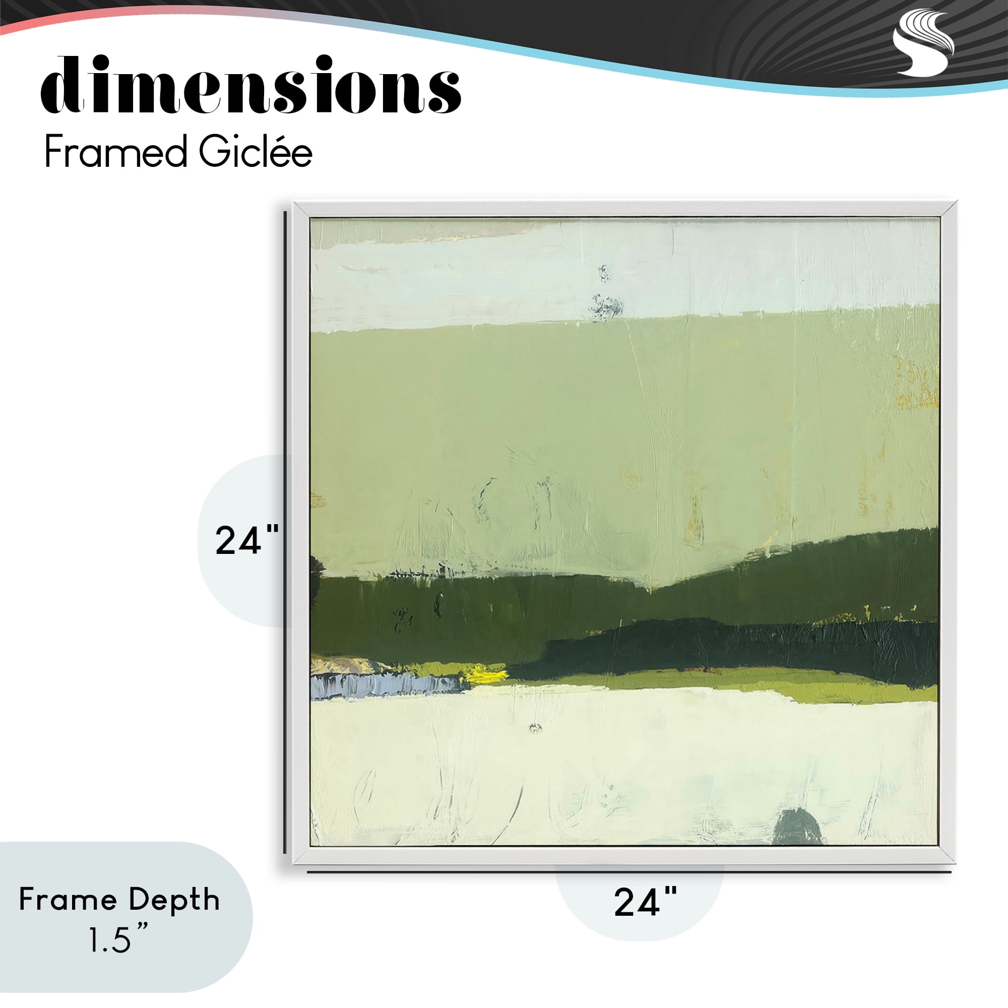 Stupell Industries Bloom Serene Layered Landscape White Framed Giclee Art, design by Julia Foug