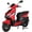 Red, variant on X-Pro Solara 150cc Gas Moped, Fully Automatic Moped with Electric & Kick Start, 10" Aluminum Wheels, Front Disc Brake, LED Headlight, Underseat Storage
