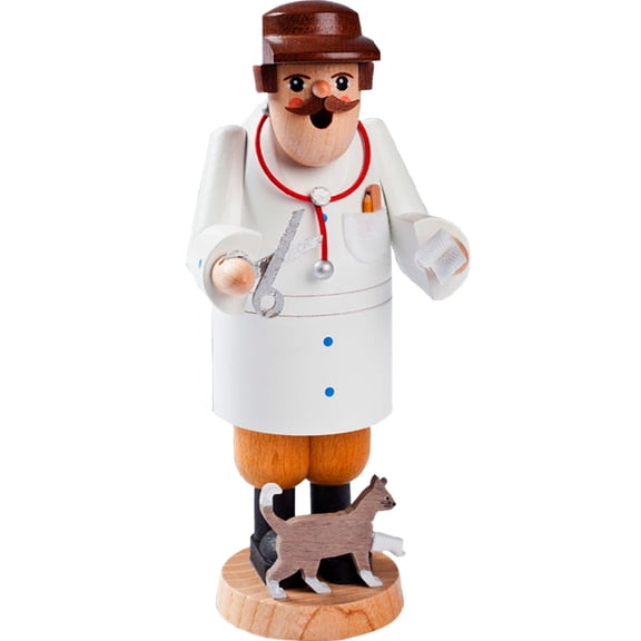 Alexander Taron 7.75" White, Red, and Brown Veterinarian Decorative Incense Burner