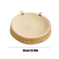 thumbnail image 3 of AuroraX Wicker Cat Bed with Cotton Rope, All-Season Pet Nest for Cats Khaki, 3 of 6