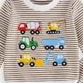 thumbnail image 4 of Karoyedx Baby Boy Fall Clothes Newborn Baby Boy Fall Clothes Waffle Car Print 3 6 12 18 Months Winter Outfit Infant Baby Boy Fall Winter Clothes Khaki Size,18-24 Months, 4 of 4