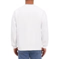 thumbnail image 3 of Men's Pullover Solid Color Crewneck Long Sleeve Gym Casual Sweatshirt L White, 3 of 6