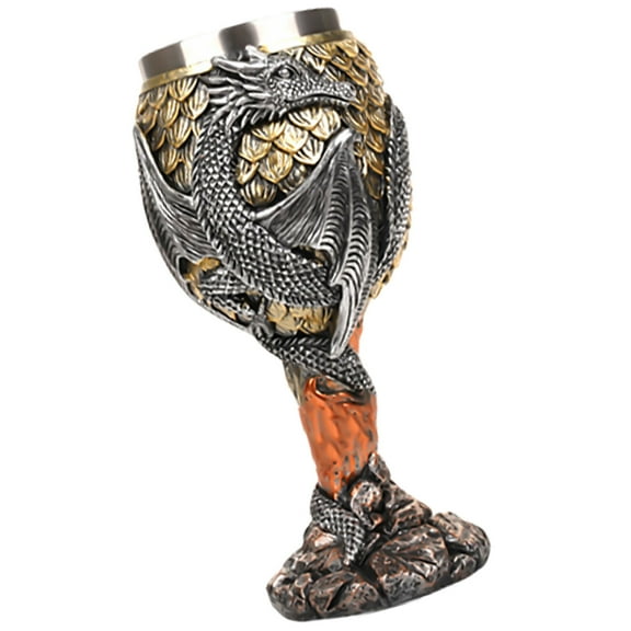 Luxurious Dragon Sculpted Stemwares, Unique Resin Wine Glass Wine Cup for Sophisticated Tastes