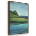 thumbnail image 3 of Silent Lakeside I Framed Premium Gallery Wrapped Canvas - Ready to Hang - 25 x 37 - Walnut Floating Frame, 3 of 9