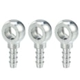 thumbnail image 1 of 8 mm ID 6 mm OD Banjo Bolt Manguera Barb Accesorios Universal Banjo Fitting Fuel Line Adaptador Conector para motocicleta Coche Tono plateado - Paquete de 3, 1 of 1