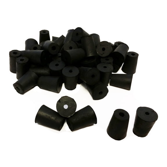 GSC International RS-1-1 Rubber Stoppers, Size 1, 1-Hole. Pack of 1-Pound.