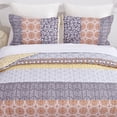 thumbnail image 4 of JOHNPEY Quilt Set California King Size-Boho Botanical Quilts Bedding Set All Season Coverlets with Rustic Striped Pattern，Yellow，3 Pieces, 4 of 6