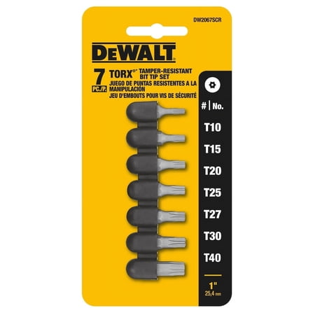 UPC: 0885911217033 | DeWalt Torx 1 in. S Screwdriver Bit Set 7 pc