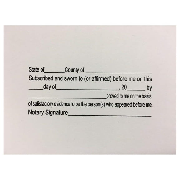 Notary Jurat Stamp 2773