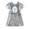 thumbnail image 6 of Disney Princess Girls Dresses Elsa Silver Graphic Sequins Short Sleeves Outfits Girls Fashion Sizes 3-6, 6 of 8