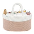 thumbnail image 1 of Organizador para pañales Comfy Cubs de cuerda, algodón rosa suave, 1 of 5