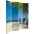 thumbnail image 7 of Oriental Furniture 6 ft. Tall Beach Room Divider - 4 Panel, 7 of 7