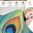 thumbnail image 3 of ARISTURING  Peacock Feathers Colorful Blanket Soft Warm Print Throw Blanket for Women Adults Gift, 3 of 6