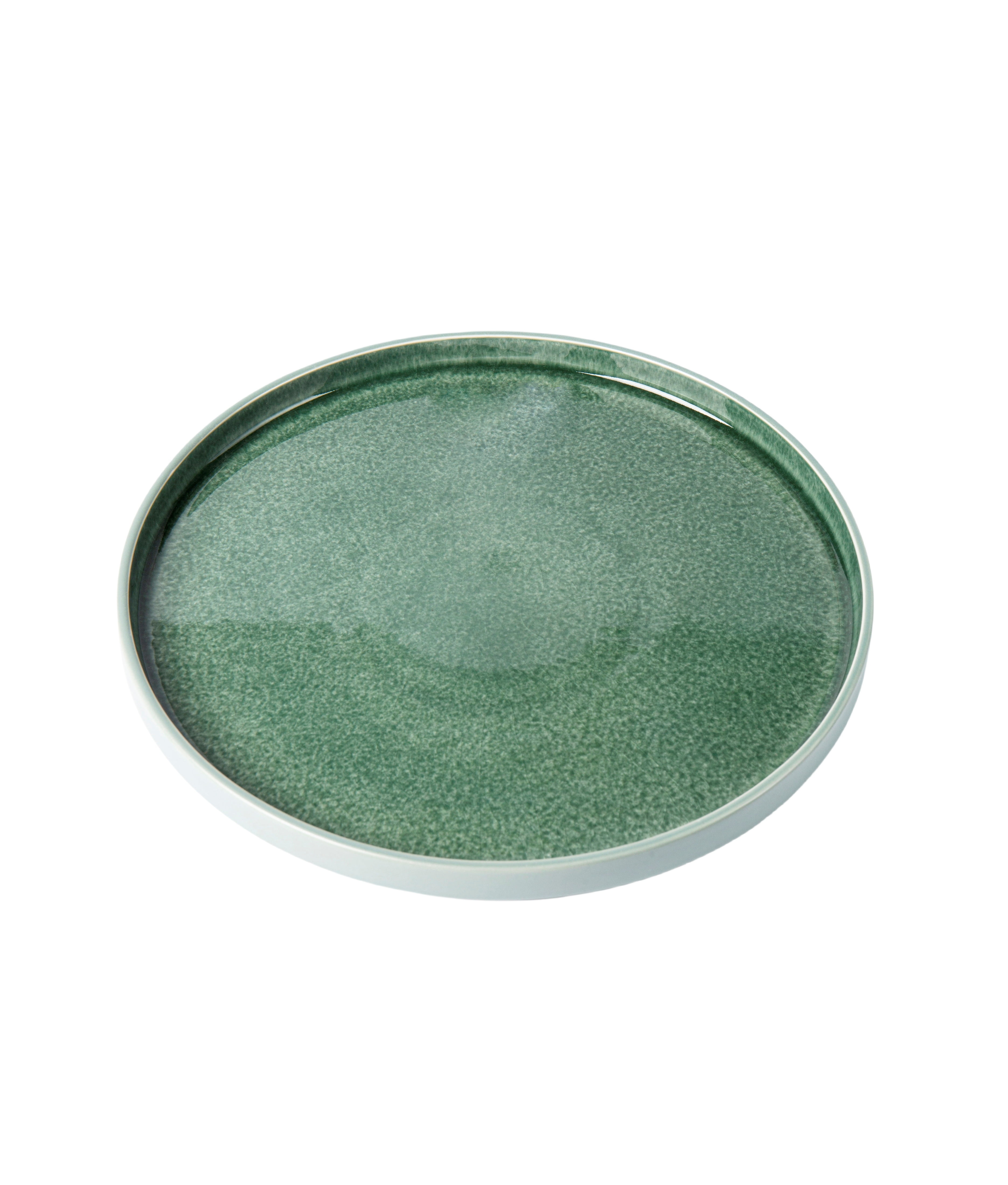 Better Homes & Gardens-Parker Green Stoneware Stackable Dinner Plate