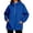 Blue, variant on Lightweight Zip Up Hoodie for Women Long Sleeve Hooded Jacket Quarter Zip Solid Color Windbreaker Pullover with Pockets