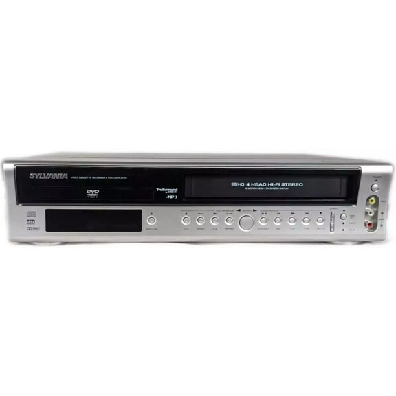 Restored Sylvania DVC850 DVD/VCR Combo Player w/ Original Remote, Manual, A/V Cables & HDMI Converter (Refurbished)