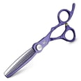 thumbnail image 4 of Tijeras de peluquería de 6 pulgadas, acero inoxidable 440C, juego de corte y entresacado con tensión ajustable., 4 of 5