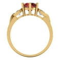 thumbnail image 4 of Three-Stone Engagement Ring for Women - 1.72ct Natural Garnet in 18K Yellow Gold Promise Ring, 4 of 6