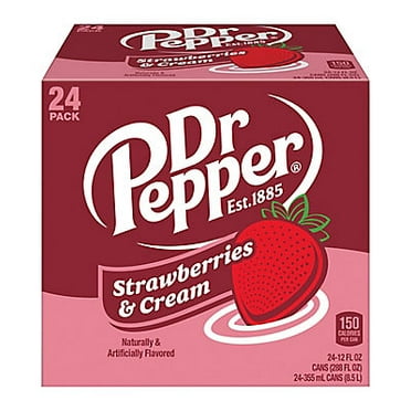 Dr Pepper Strawberries And Cream Soda, Cans, 24 pk./12 fl. oz.