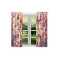 thumbnail image 2 of CADecor Retro Floral Window Kitchen Curtain, Pink Rose Flower Window Treatment Panel Curtains,26x39 inches,Set of 2, 2 of 3