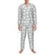 thumbnail image 3 of Balery Rabbit And Cloud Pijama para Hombre de Dos Piezas con Manga Larga, Conjunto de Dormir y Descanso Suave con Bolsillos-Medium, 3 of 7